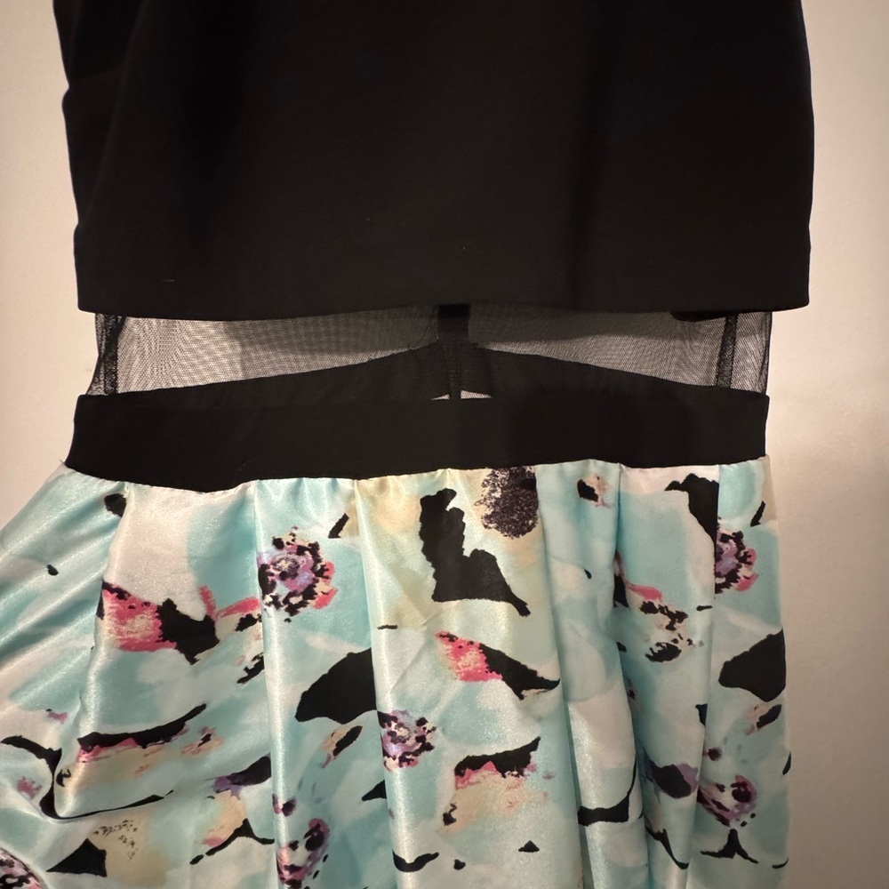 BETSY AND ADAM
Illusion Two Piece Halter Prom Dress - Picture 8 of 8